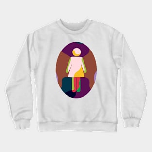 Colorful Woman Crewneck Sweatshirt